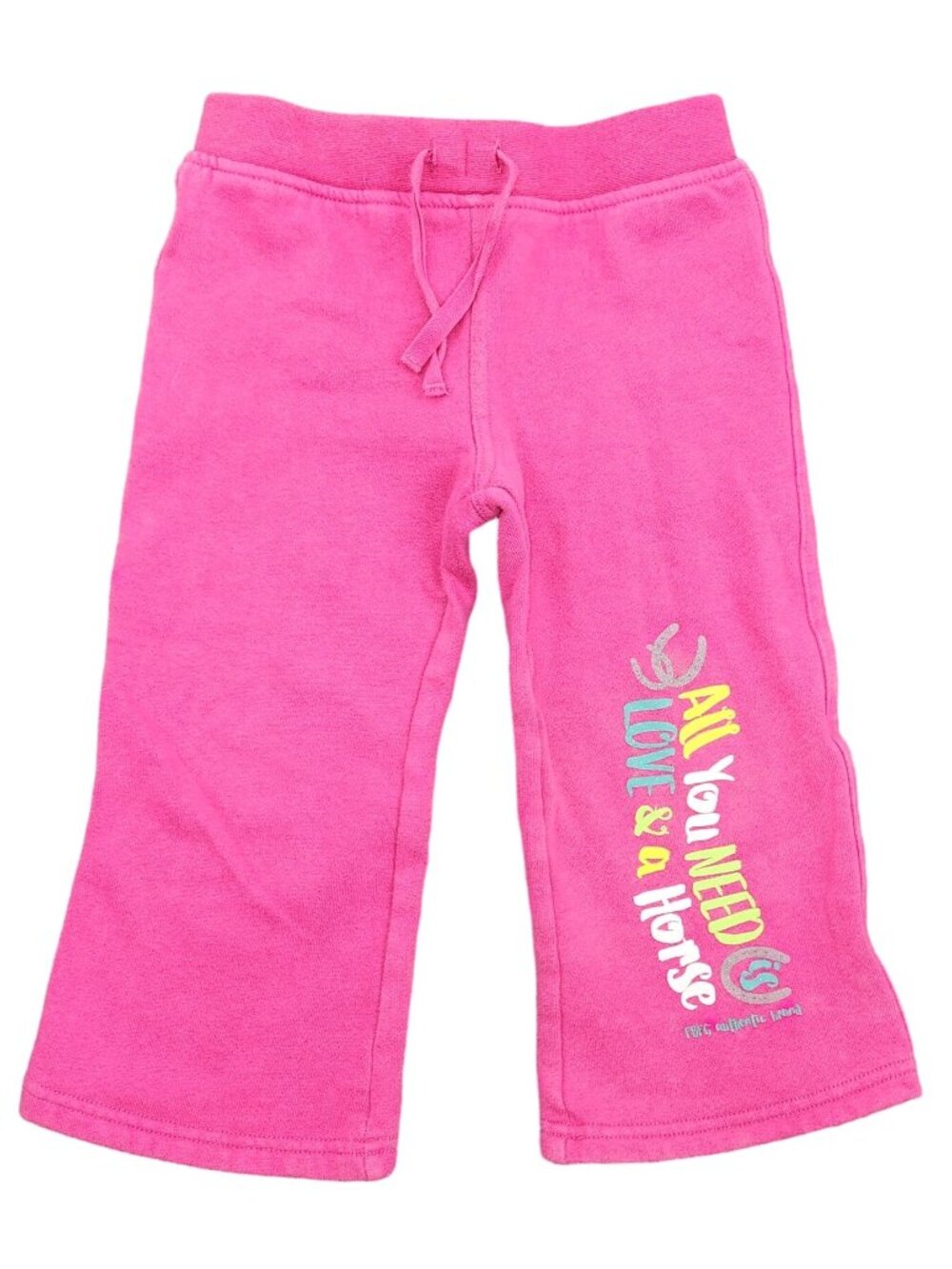 Toddler Girls Farm Girls Authentic Brand Sweatpants 3T All You Need Love & Horse